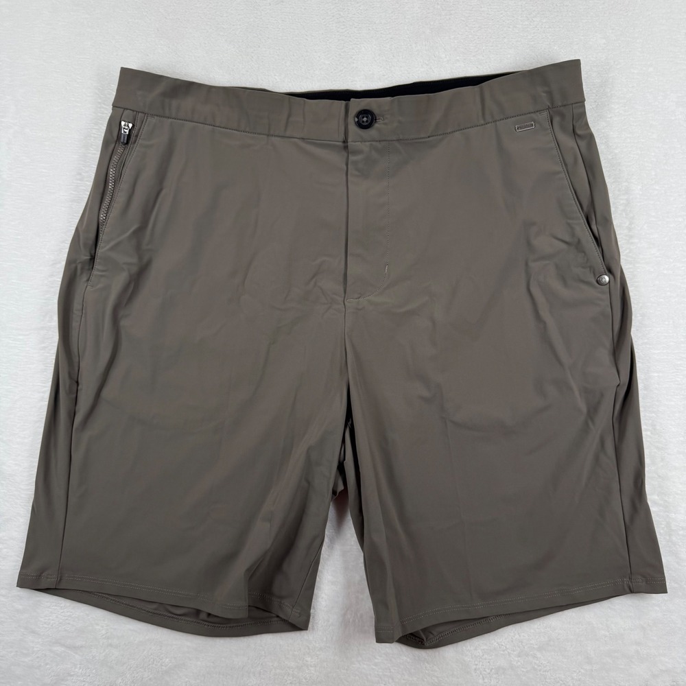 Vuori Mens Aim Performance Shorts Dark Oregano Taupe Stretch Utility Size XL